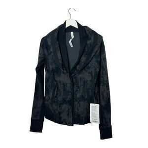 Lululemon Black Pattern TO CLASS JACKET Women's Size 6 NEW $108